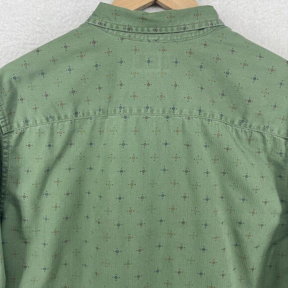 CPO PROVISIONS Shirt Mens M Southwestern Button Down Long Sleeve Cotton Green - Picture 10 of 16